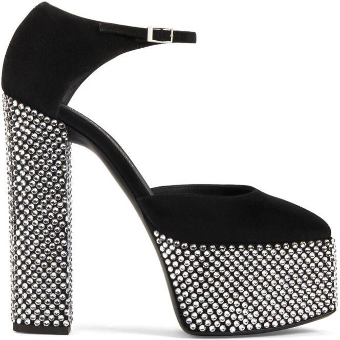 Giuseppe Zanotti Bebe 150mm crystal-embellished sandals Black