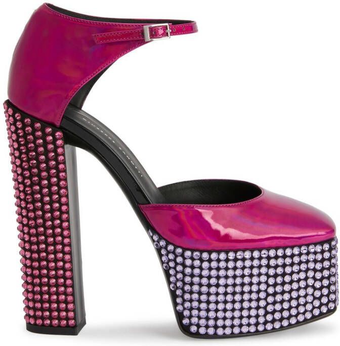 Giuseppe Zanotti Bebe Strass 150mm sandals Pink