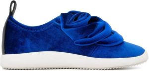 Giuseppe Zanotti Becca velvet slip-on sneakers Blue