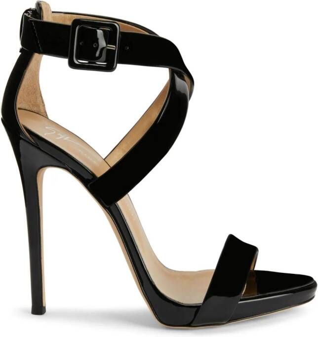 Giuseppe Zanotti Bellis 120mm leather sandals Black