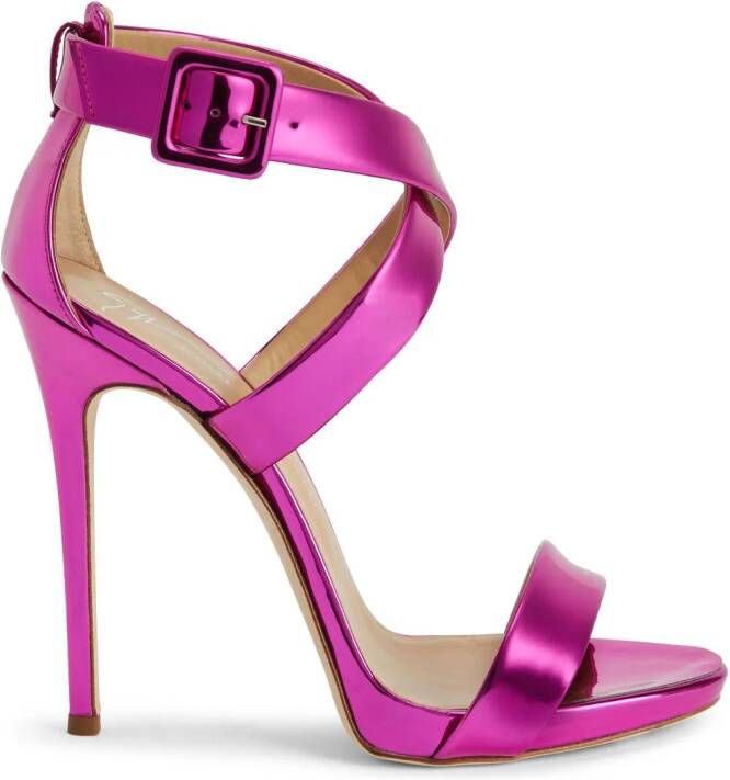 Giuseppe Zanotti Bellis 120mm leather sandals Pink