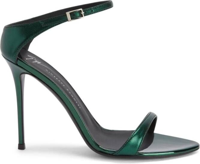 Giuseppe Zanotti Beverlee 105mm satin sandals Green