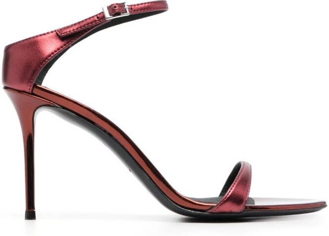 Giuseppe Zanotti Beverlee 90mm metallic-finish sandals Red