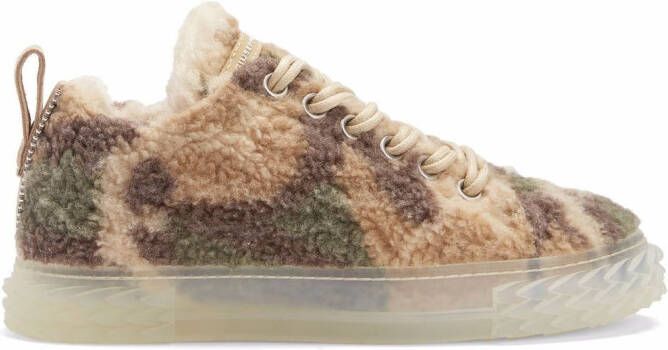 Giuseppe Zanotti Blabber camouflage-print textured sneakers Neutrals