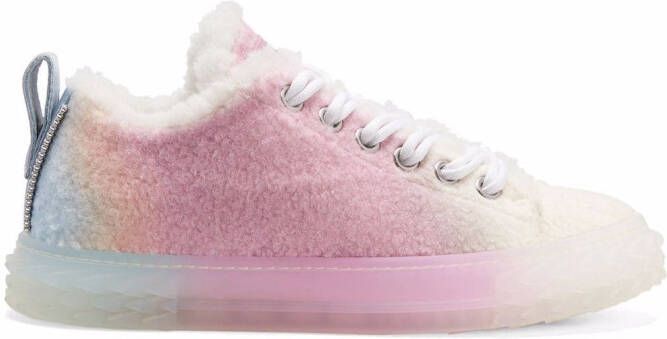 Giuseppe Zanotti Blabber colour-block textured sneakers Pink