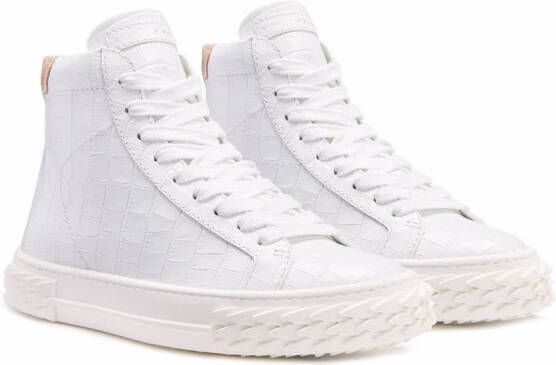 Giuseppe Zanotti Blabber crocodile-print high-top sneakers White