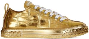 Giuseppe Zanotti Blabber metallic low-top sneakers Gold