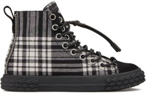 Giuseppe Zanotti Blabber tartan high-top sneakers Black