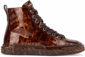 Giuseppe Zanotti Blabber tortoiseshell-effect high-top sneakers Brown