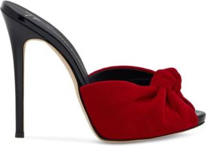 Giuseppe Zanotti Bridget 120mm velvet sandals Red