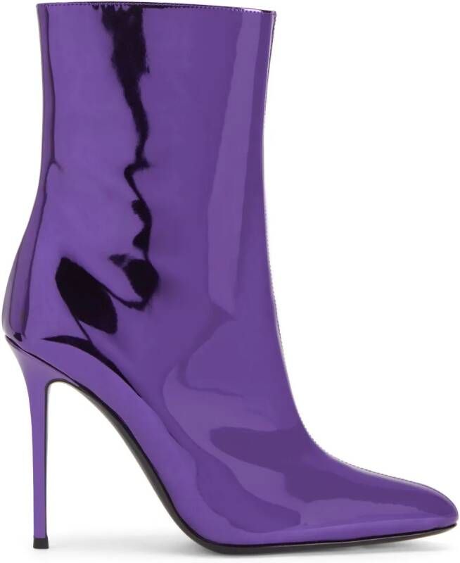 Giuseppe Zanotti Brytta 105mm patent ankle boots Purple