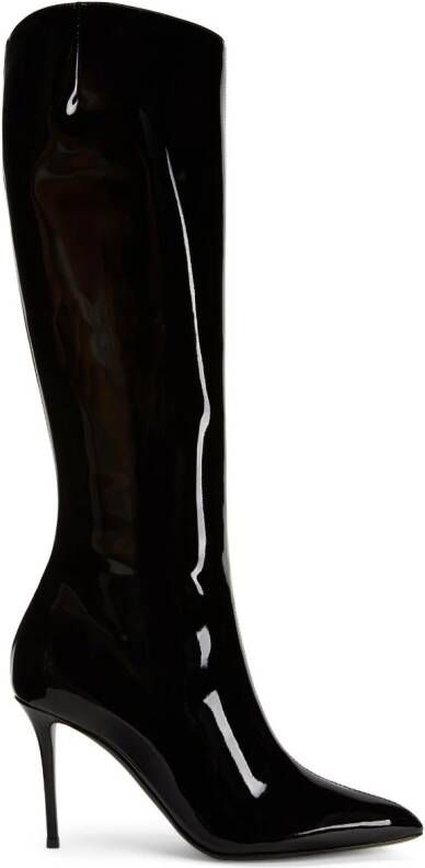Giuseppe Zanotti Brytta 90mm patent leather boots Black