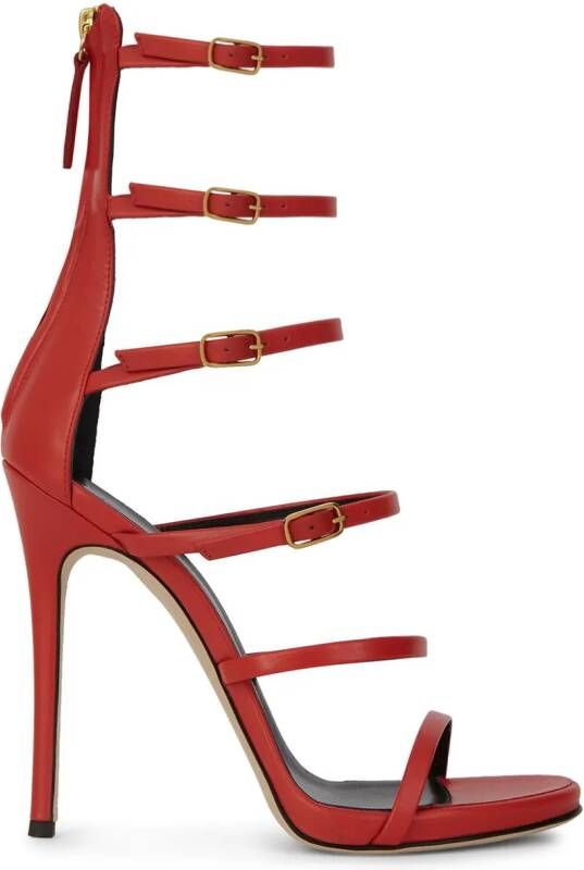 Giuseppe Zanotti buckle-strap high-heel sandals Red
