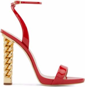 Giuseppe Zanotti Cathy curb-chain sandals Red