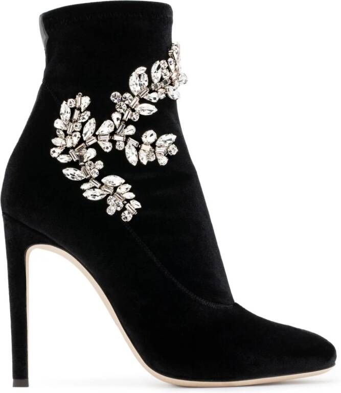 Giuseppe Zanotti Celeste 110mm crystal-embellished ankle boots Black