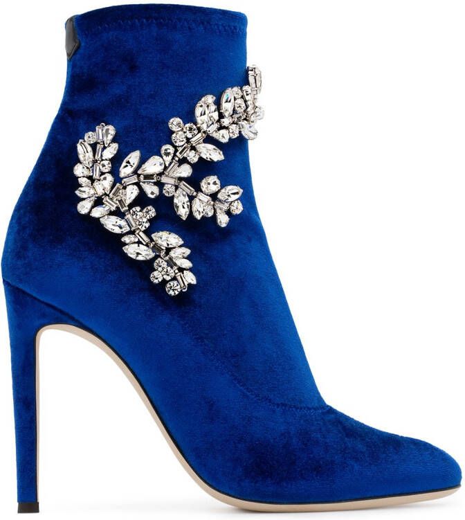 Giuseppe Zanotti Celeste crystal-embellished boots Blue