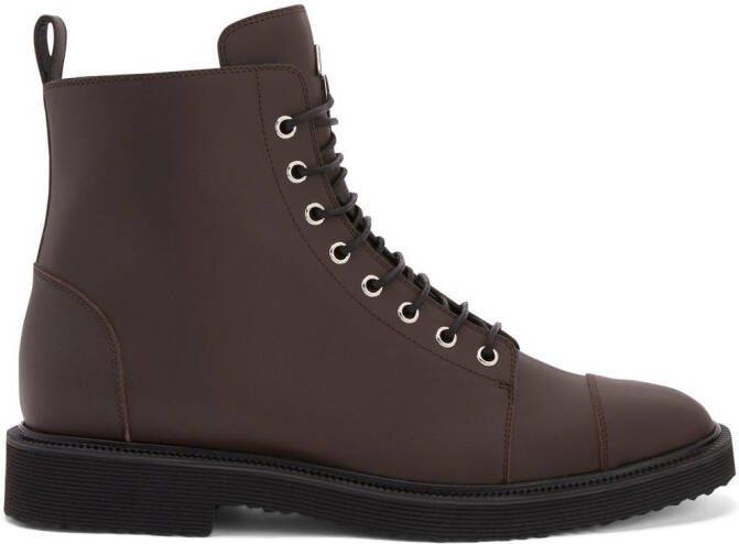 Giuseppe Zanotti Chris leather ankle boots Brown