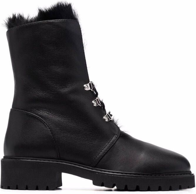 Giuseppe Zanotti chunky-sole suede leather boots Black