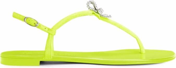 Giuseppe Zanotti Clementyne crystal-charm sandals Yellow