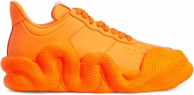 Giuseppe Zanotti Cobras snake-detail sneakers Orange