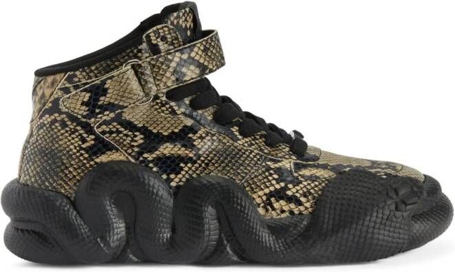 Giuseppe Zanotti Cobras snake-effect leather sneakers Black