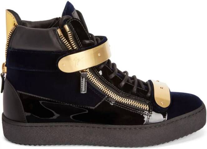 Giuseppe Zanotti Coby panelled leather sneakers Blue