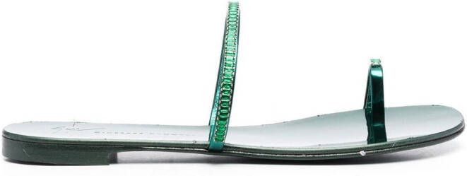 Giuseppe Zanotti Colorful slide sandals Green