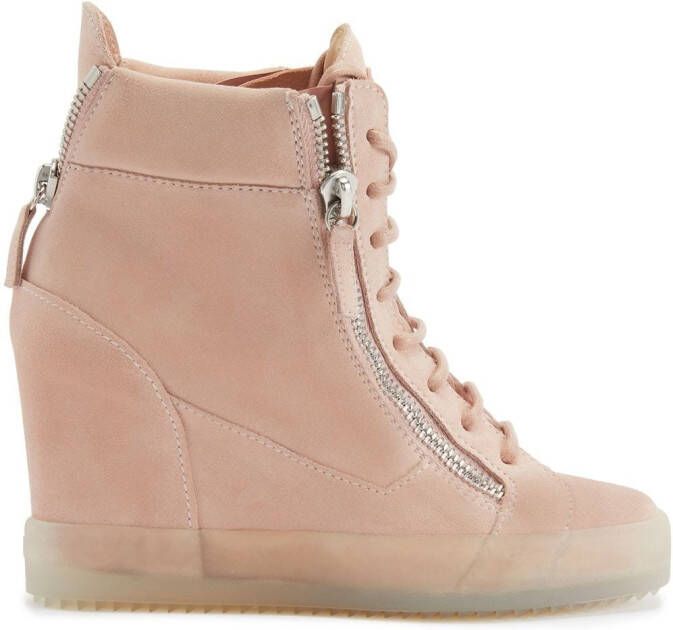 Giuseppe Zanotti concealed-wedge sneakers Pink