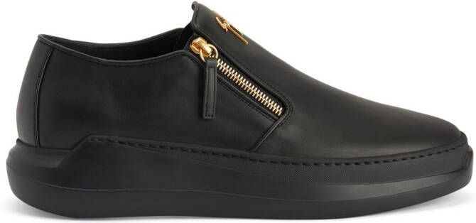 Giuseppe Zanotti Conley Zip leather loafers Black