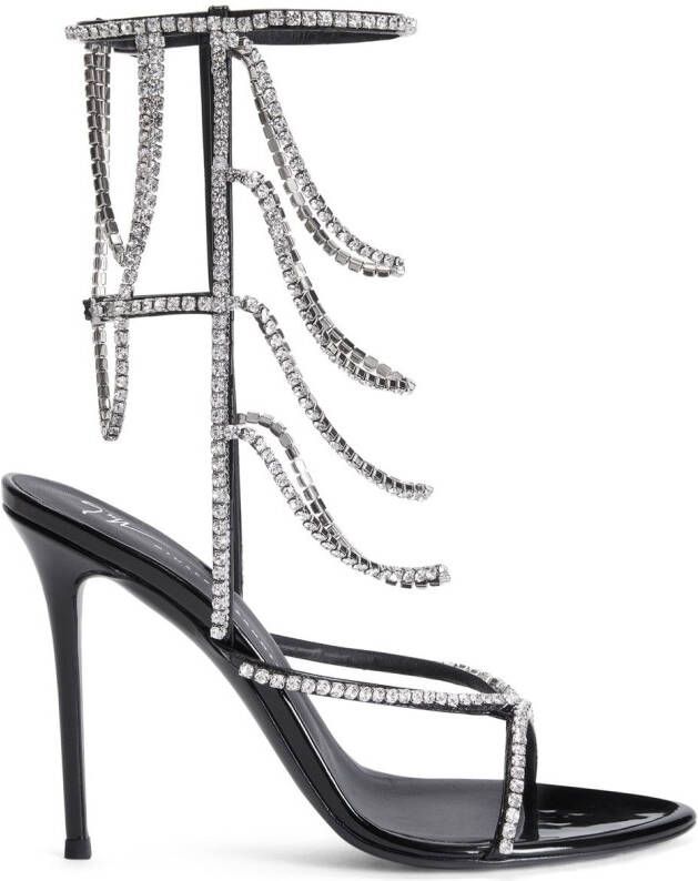 Giuseppe Zanotti Cristelle 105mm sandals Black