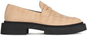 Giuseppe Zanotti crocodile-effect chunky sole loafers Neutrals