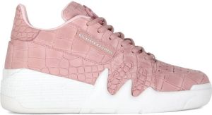 Giuseppe Zanotti crocodile effect sneakers Pink