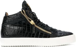 Giuseppe Zanotti crocodile embossed Kriss sneakers Black