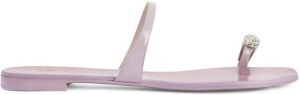 Giuseppe Zanotti crystal-embellished flat slides Pink