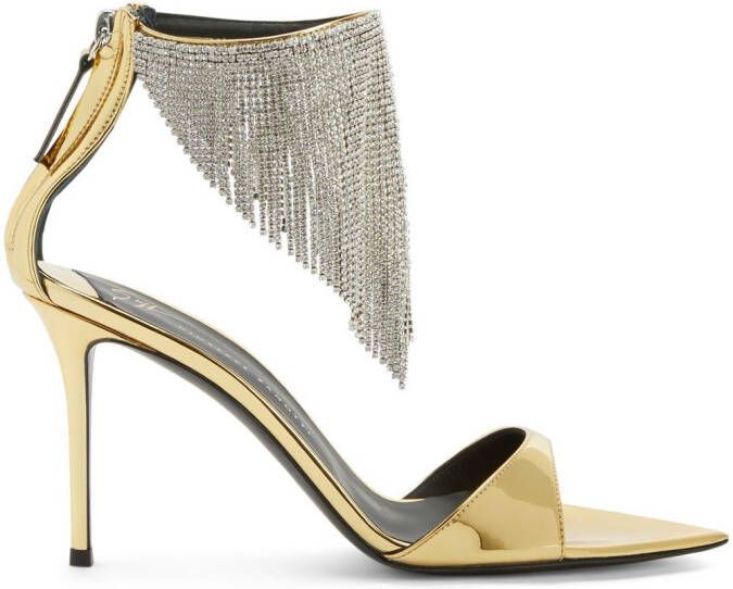 Giuseppe Zanotti crystal-embellished metallic sandals Gold