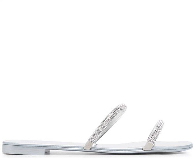 Giuseppe Zanotti crystal embellished sandals Silver