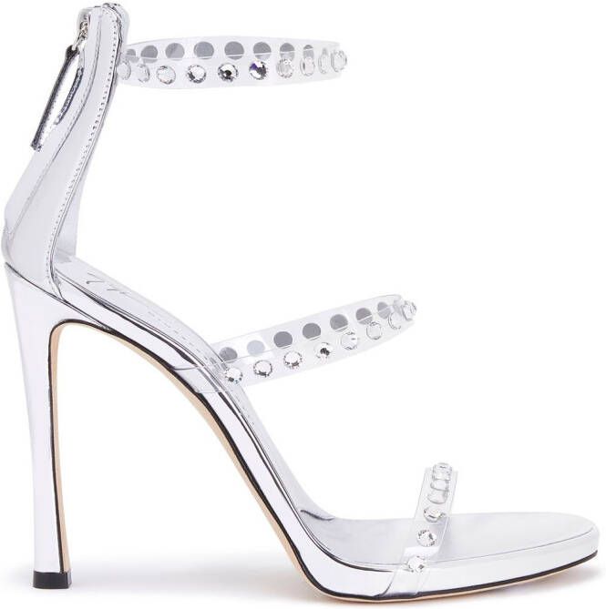 Giuseppe Zanotti crystal-embellished stiletto sandals Silver