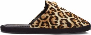 Giuseppe Zanotti Domitille leopard-print slippers Brown