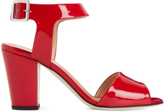 Giuseppe Zanotti Emmanuelle 80mm leather sandals Red