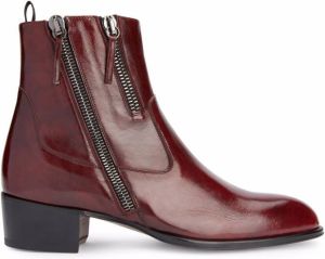 Giuseppe Zanotti Enfield double-zip ankle boots Red