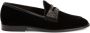 Giuseppe Zanotti Ermy rhinestone-detail velvet loafers Black - Thumbnail 1