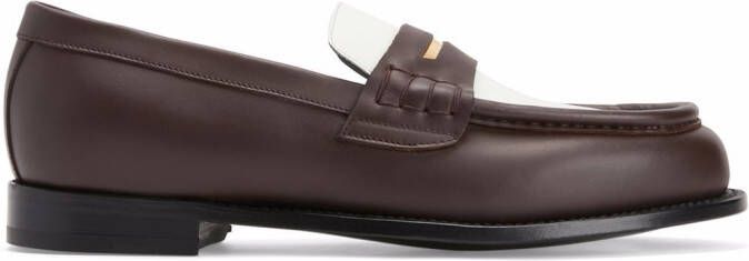 Giuseppe Zanotti Euro leather penny loafers Brown