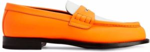 Giuseppe Zanotti Euro two-tone leather loafers Orange