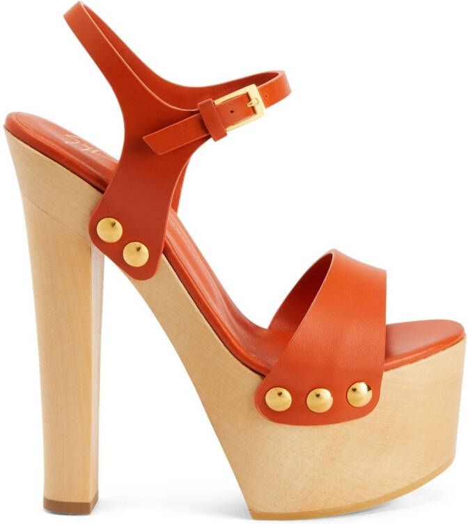 Giuseppe Zanotti Fanny 170mm platform sandals Orange