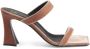 Giuseppe Zanotti Flaminia 85mm velvet sandals Brown - Thumbnail 1