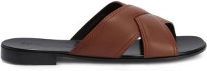 Giuseppe Zanotti Flavio crossed-leather sandals BROWN