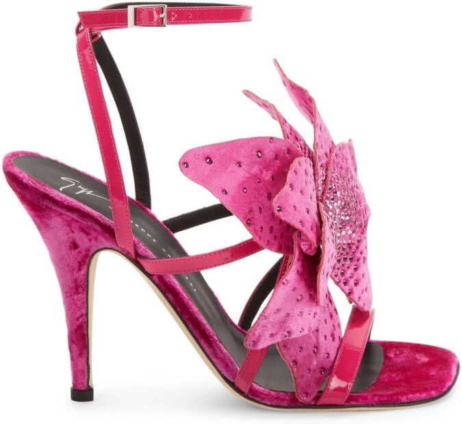 Giuseppe Zanotti Florant velvet sandals Pink