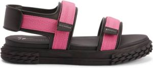 Giuseppe Zanotti Frankie flat touch-strap sandals Black