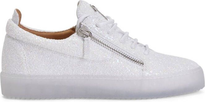 Giuseppe Zanotti Frankie glittered sneakers White
