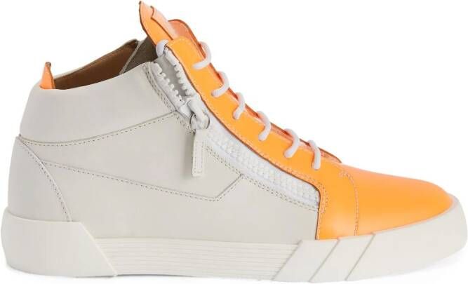Giuseppe Zanotti Frankie leather sneakers Orange